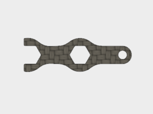 M8 Hex Propeller Tightening Carbon Fiber Keychain