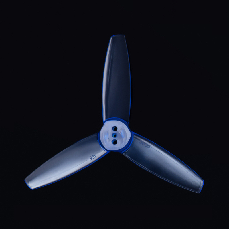 Gemfan 3035BN (Clear Blue) - 3 Blade Bullnose Propellers (2CW & 2CCW)