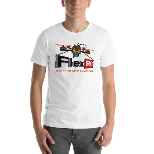 Front Cartoon Ascent Drone with Slogan - Short-Sleeve Unisex T-Shirt