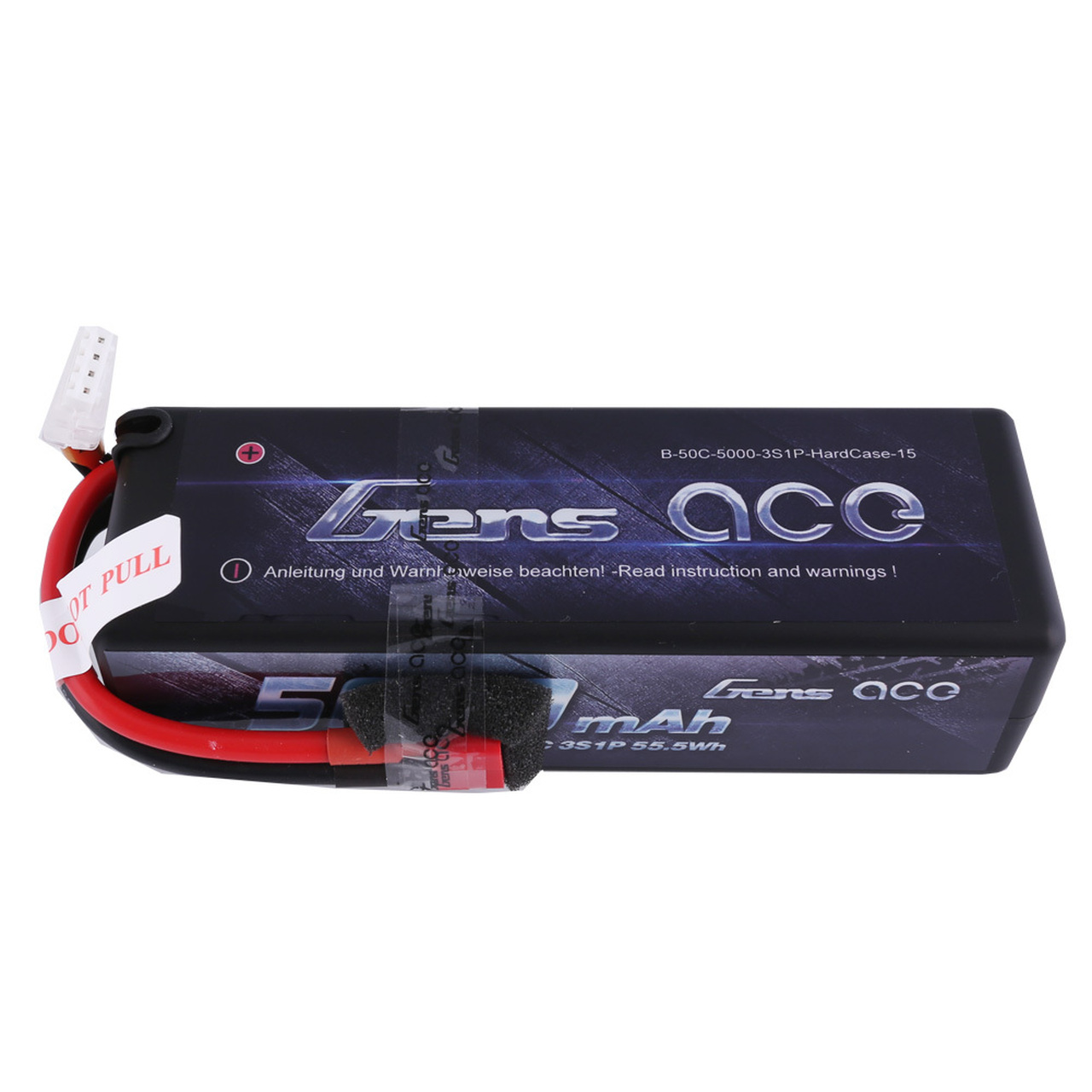 Gens ace 5300mAh 11.1V 60C 3S1P HardCase Lipo Battery 15# with Deans Plug