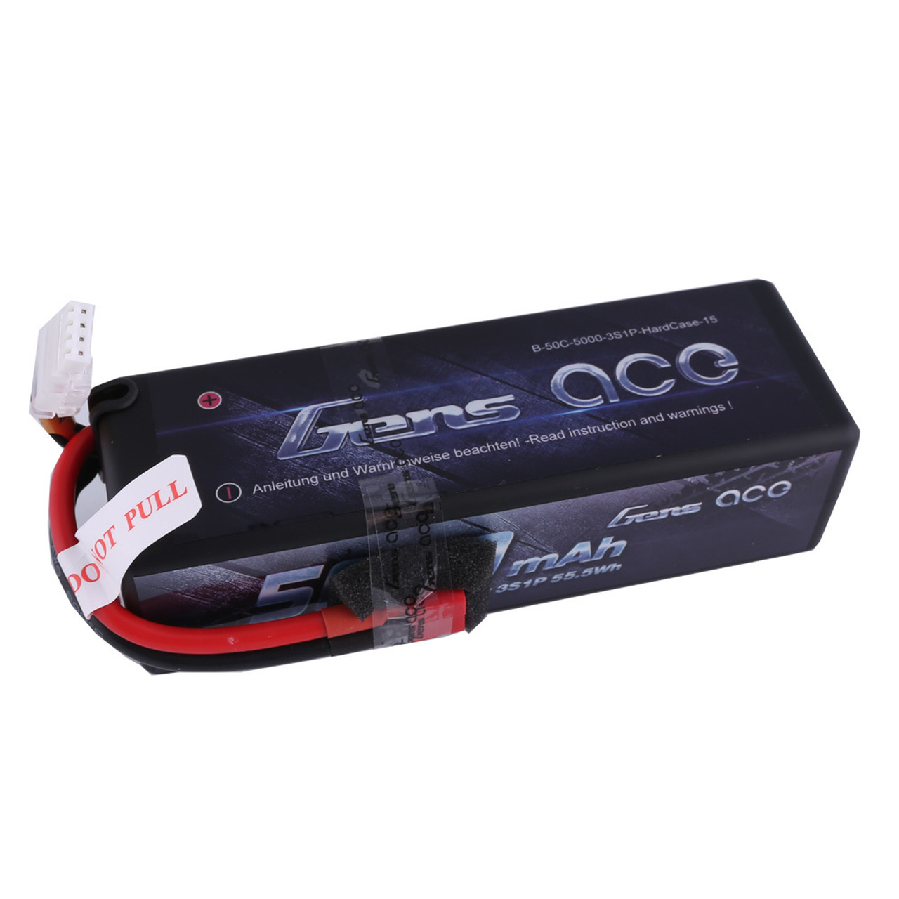 Gens ace 5300mAh 11.1V 60C 3S1P HardCase Lipo Battery 15# with Deans Plug - Image 2