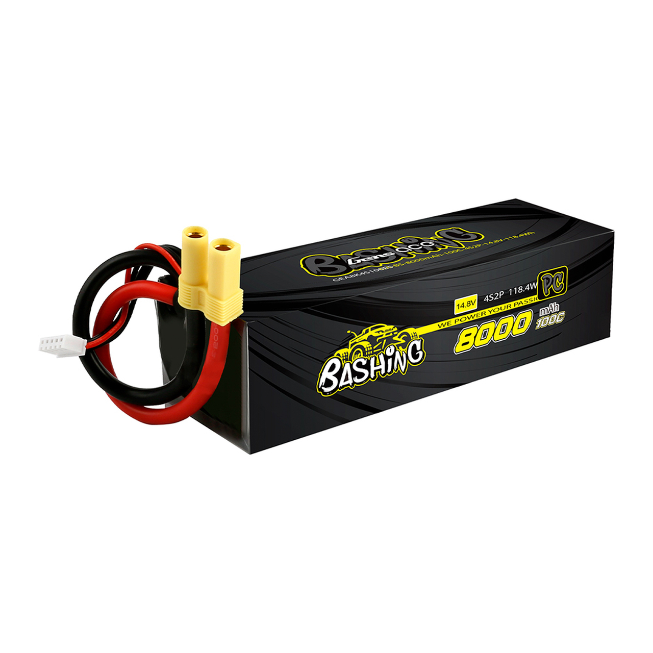 Gens ace Bashing Pro 14.8v 100C 4S 8000mah Lipo Battery Pack with EC5 Plug for Arrma - Image 2