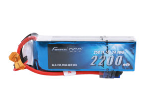 Gens ace 2200mAh 3S 11.1V 25C Lipo Battery Pack with EC3 Plug for RC Plane