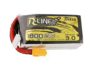 Tattu R-Line Version 3.0 1800mAh 14.8V 120C 4S1P Lipo Battery Pack with XT60 Plug