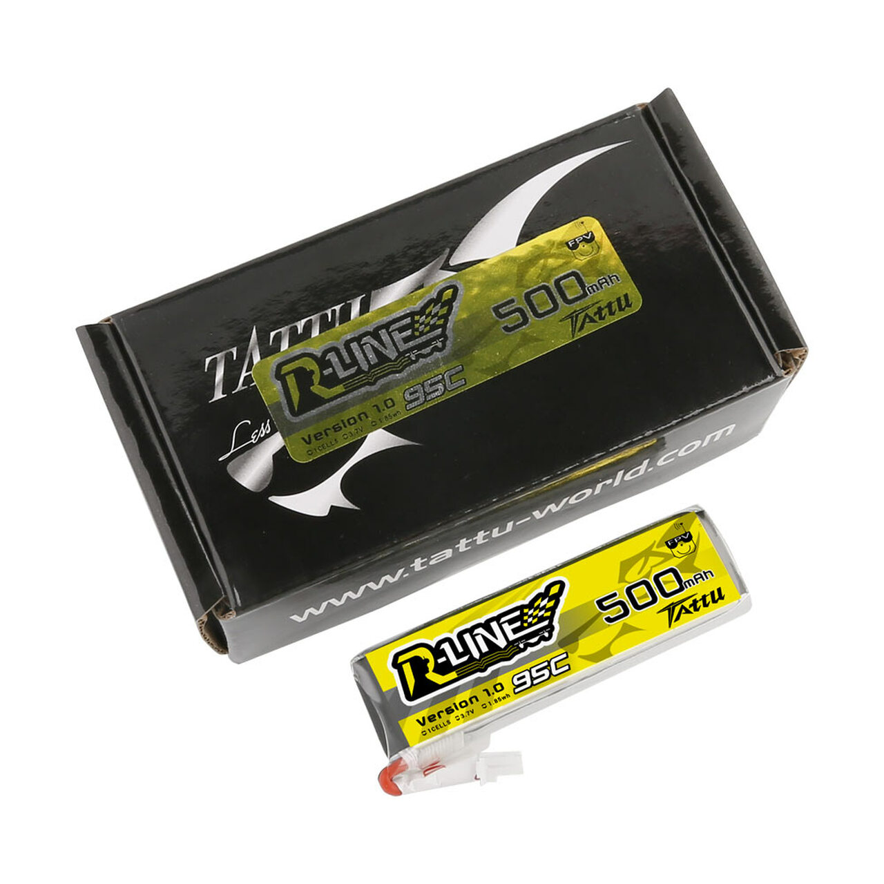 Tattu 500mAh 3.7V 95C 1S1P Lipo Battery Pack with JST-PHR Plug - Image 5