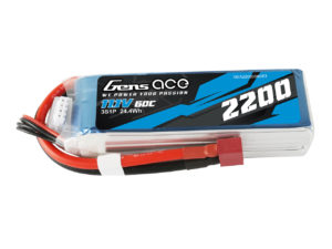 Gens ace 2200mAh 11.1V 60C 3S1P Lipo Battery Pack with EC3 Plug