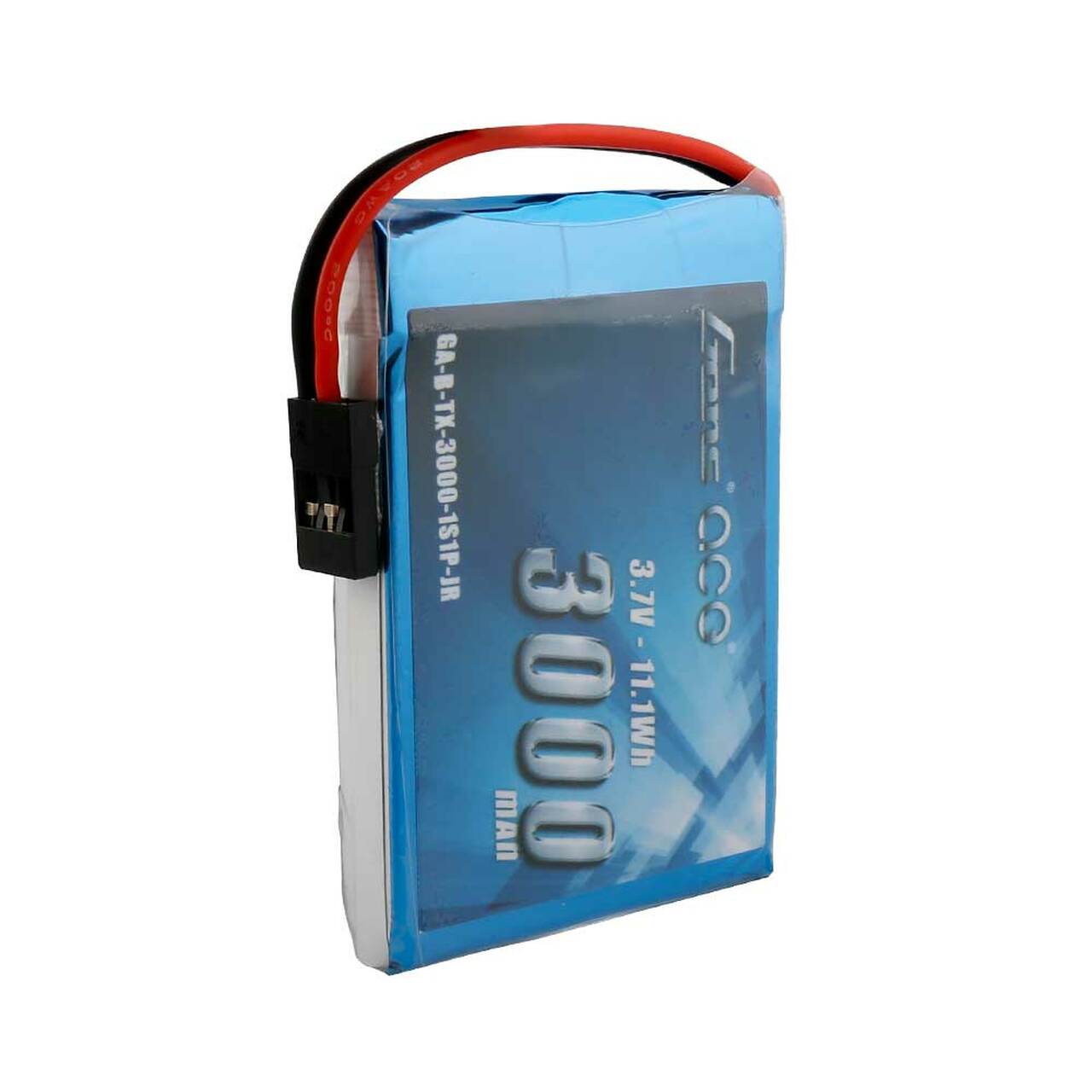 Gens ace 3000mAh 3.7V 1S1P TX Lipo Battery Pack with JR-3P Plug - Image 2