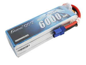 Gens ace 6000mAh 14.8V 100C 4S1P LiPo Battery Pack with EC5 Plug - Short Size