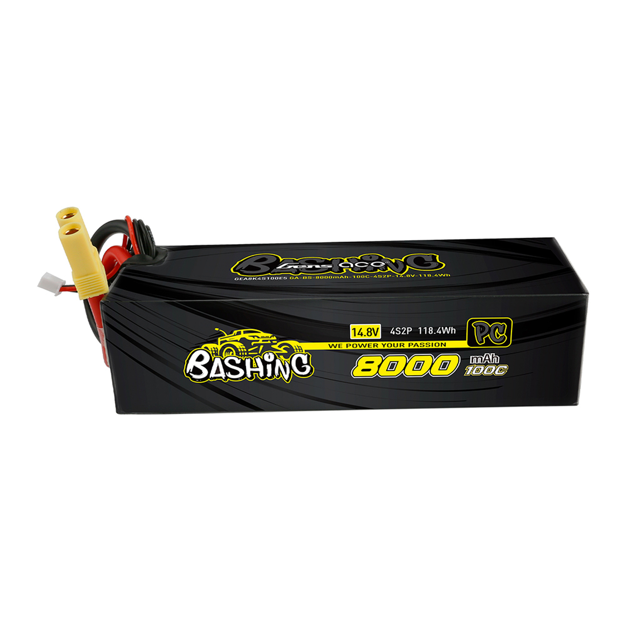 Gens ace Bashing Pro 14.8v 100C 4S 8000mah Lipo Battery Pack with EC5 Plug for Arrma - Image 3