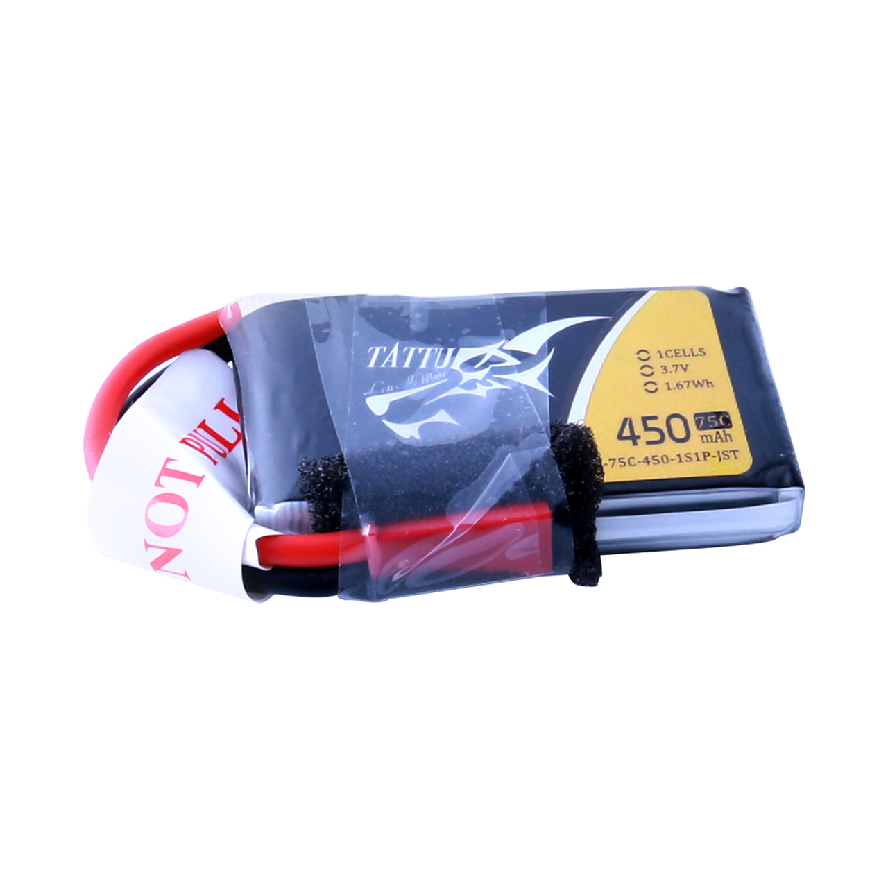 Tattu 75C 1S1P 3.7 v 450mah Lipo Battery Pack with JST-SYP Plug - Image 3