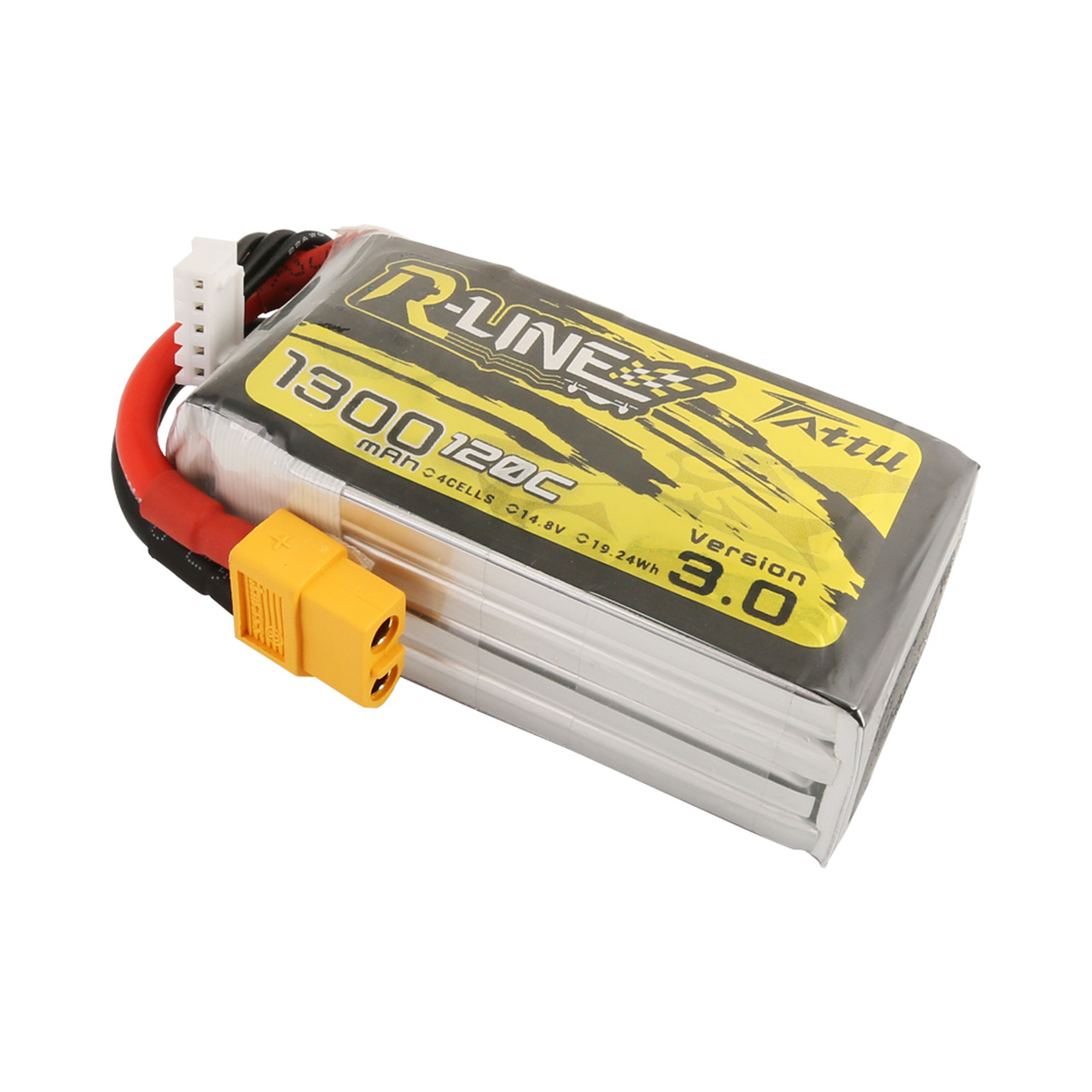 Tattu R-Line Version 3.0 1300mAh 14.8V 120C 4S1P Lipo Battery Pack with XT60 Plug - Image 4