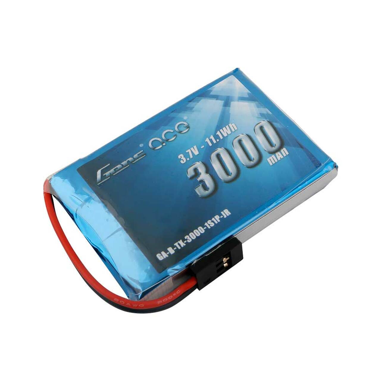 Gens ace 3000mAh 3.7V 1S1P TX Lipo Battery Pack with JR-3P Plug - Image 3