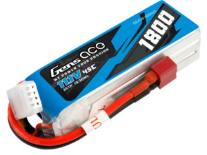 Gens Ace 11.1V  3S 45C 1800mAh Lipo Battery Pack with Deans Plug