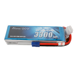 Gens ace 3300mAh 14.8V 45C 4S1P Lipo Battery Pack with EC3
