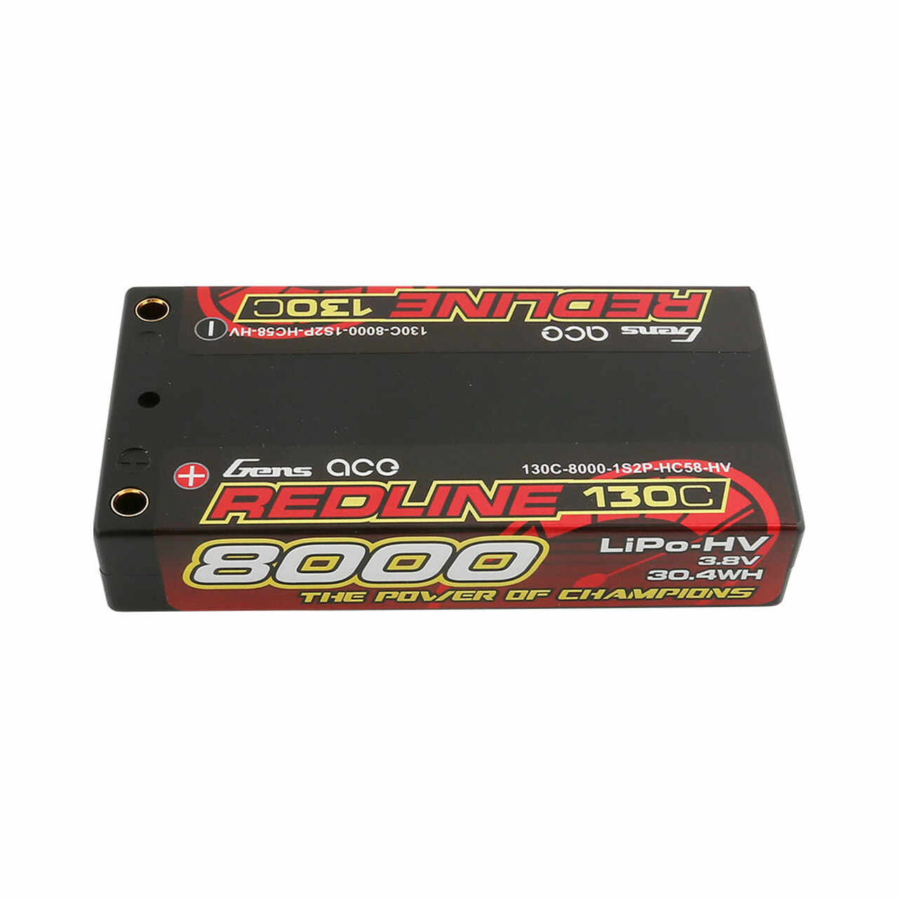 Gens ace Redline Series 8000mAh 3.8V 130C 1S2P HardCase HV Lipo Battery - Image 2