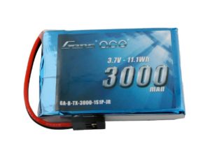 Gens ace 3000mAh 3.7V 1S1P TX Lipo Battery Pack with JR-3P Plug