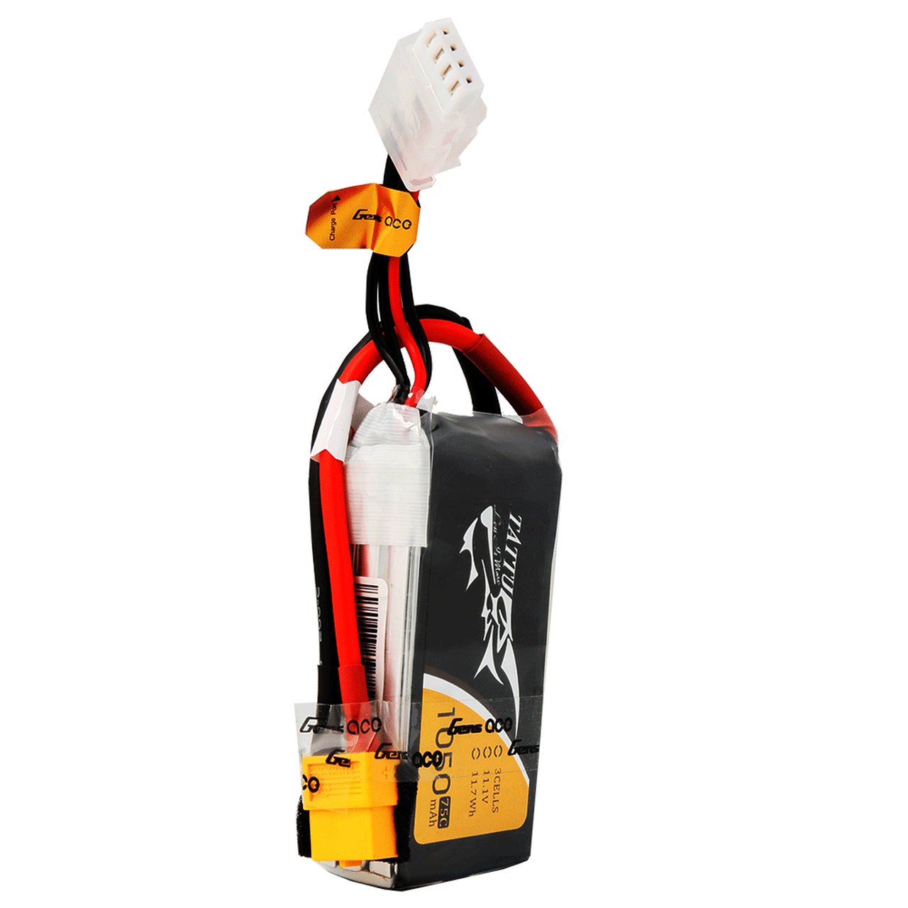 Tattu 1050mAh 11.1V 75C 3S1P Lipo Battery Pack with XT60 Plug - Image 3