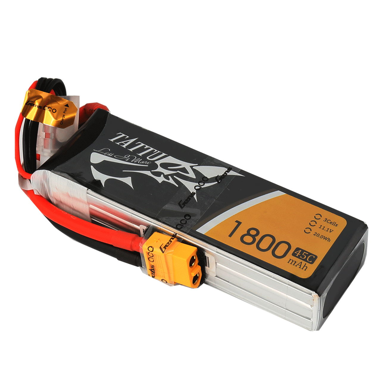 Tattu 1800mAh 45C 3S1P Lipo Battery Pack with XT60 Plug - Image 4