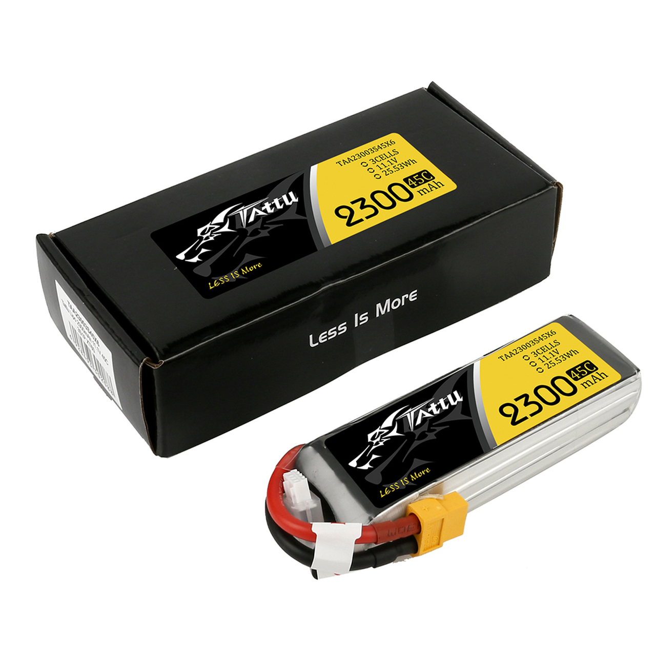 Tattu 2300mAh 45C 3S1P Lipo Battery Pack with XT60 Plug - Image 2