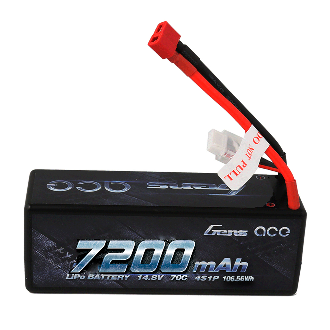 Gens ace 7200mAh 14.8V 70C 4S1P HardCase Lipo Battery 14# with Deans Plug - Image 3