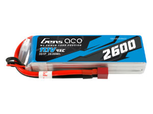 Gens ace 2600mAh 3S 45C 11.1V Lipo Battery Pack with Deans Plug