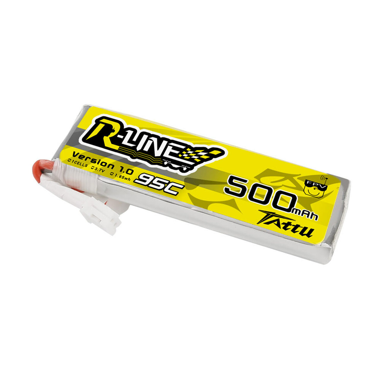 Tattu 500mAh 3.7V 95C 1S1P Lipo Battery Pack with JST-PHR Plug - Image 3