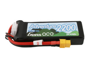 Gens Ace Adventure 2200mAh 3S1P 11.1V 50C Lipo Battery with XT60 Plug for RC Crawler