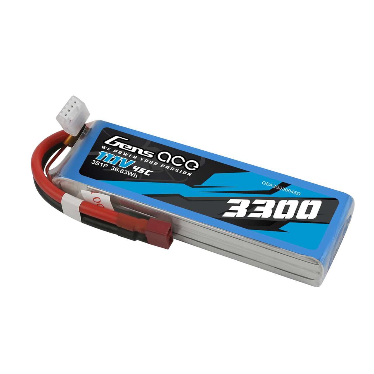 Gens Ace 3300mAh 45C 3S1P 11.1V Lipo Battery Pack with Deans Plug - Image 5