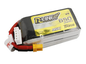 Tattu R-Line 650mAh 14.8V 95C 4S1P Lipo Battery Pack with XT30 Plug