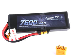 Gens ace 7600mAh 7.4V 50C 2S2P Lipo Battery Pack with XT60 Plug