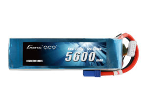 Gens ace 22.2V 80C 6S 5600mah Lipo Battery Pack with EC5 Plug