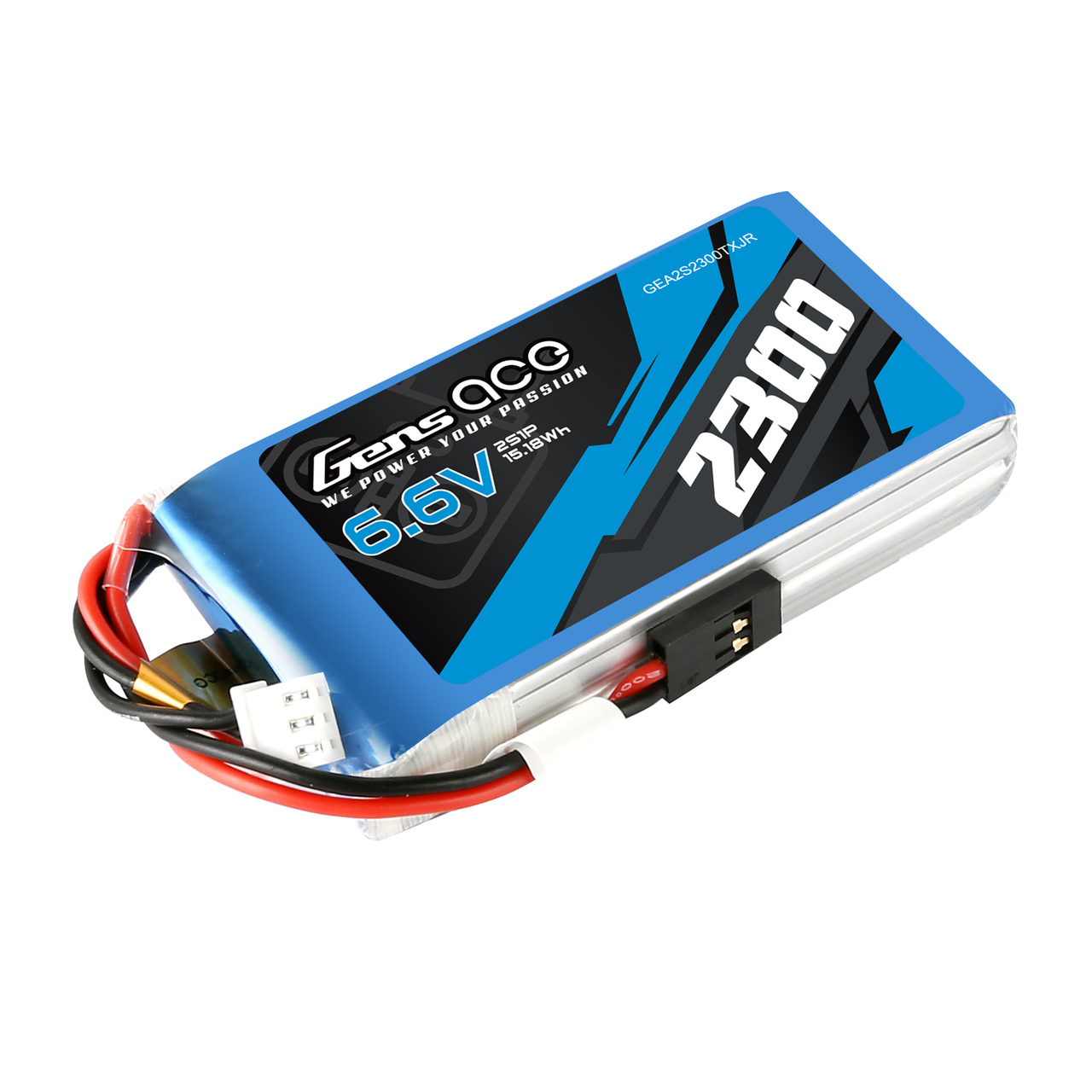 Gens ace 2300mAh 2S1P 6.6V TX LiFe Battery Pack with JR-3P Plug