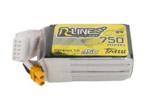 Tattu R-Line 750mAh 14.8V 95C 4S1P Lipo Battery Pack with XT30 Plug