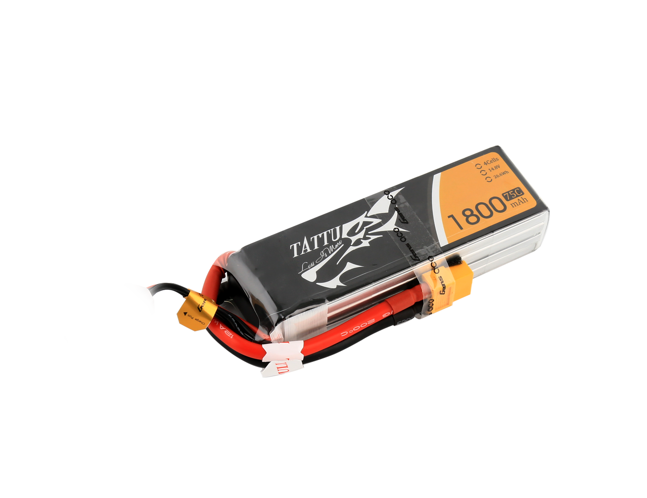 Tattu 1800mAh 75C 4S1P Lipo Battery Pack with XT60 Plug - Image 2