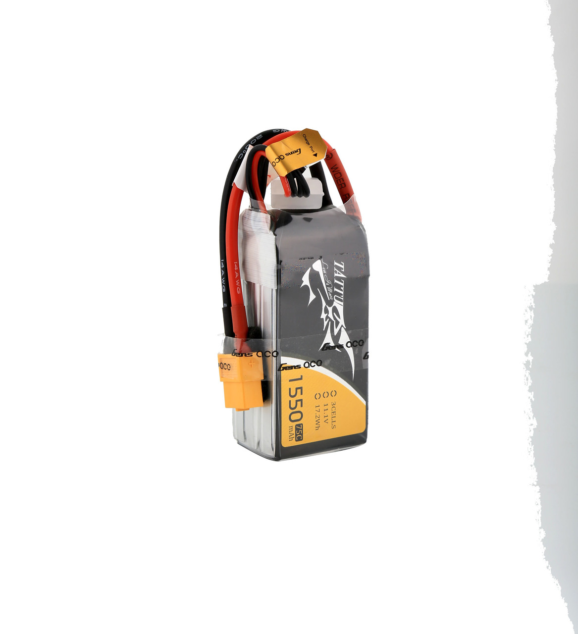 Tattu 1550mAh 11.1V 75C 3S1P Lipo Battery Pack with XT60 Plug - Image 3