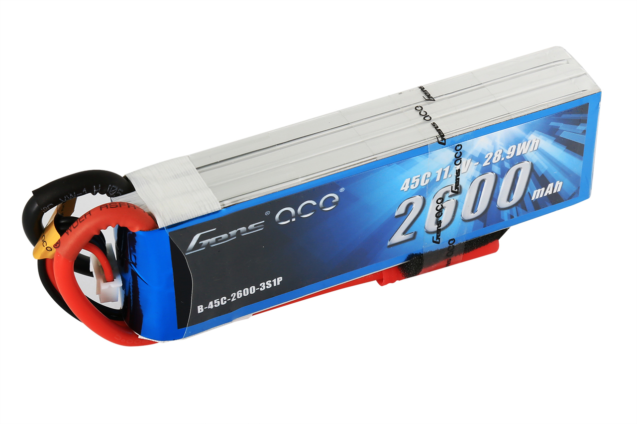 Gens ace 2600mAh 3S 11.1V 45C Lipo Battery Pack with Deans Plug - Image 4