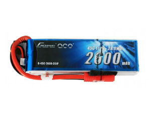 Gens ace 2600mAh 3S 11.1V 45C Lipo Battery Pack with Deans Plug