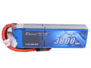 Gens ace 3800mAh 11.1V 45C 3S1P Lipo Battery Pack with Deans Plug