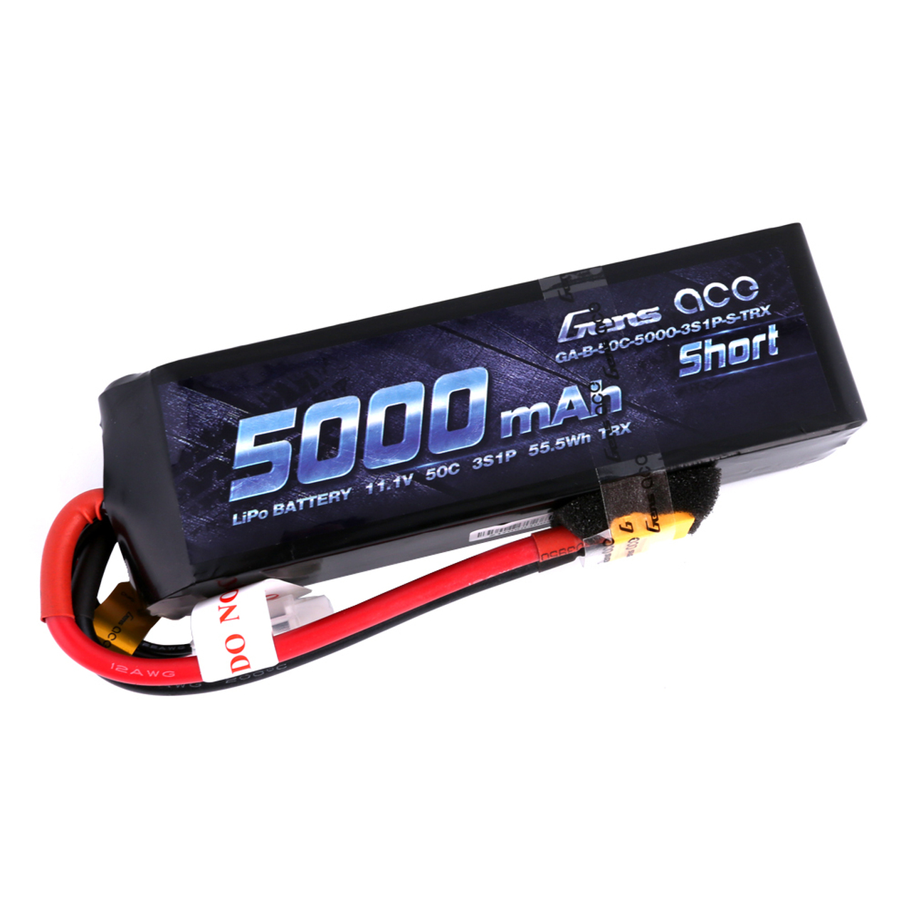 Gens ace 5000mAh 11.1V 60C 3S1P Short-Size Lipo Battery Pack with XT60 Plug - Image 3