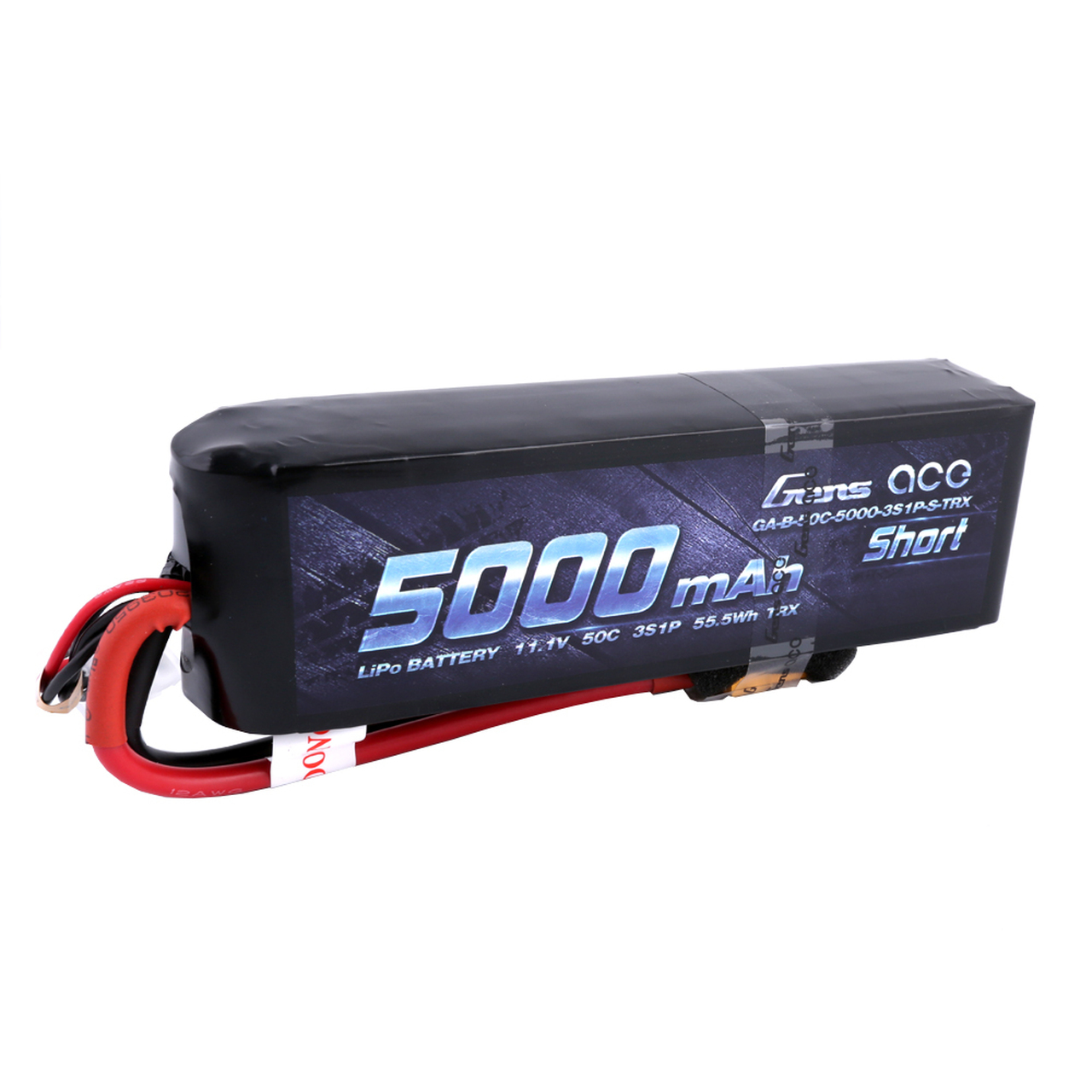 Gens ace 5000mAh 11.1V 60C 3S1P Short-Size Lipo Battery Pack with XT60 Plug - Image 4