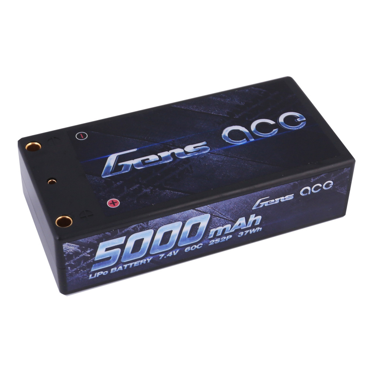 Gens ace 5000mAh 7.4V 60C 2S2P HardCase Lipo Battery Shorty Pack 29# with 4.0mm bullet to Deans plug - Image 3