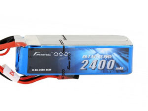Gens Ace 2400mAh 7.4V RX 2S1P Lipo Battery Pack with JST-SYP Plug