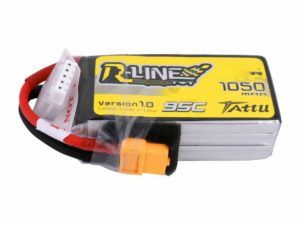 Tattu R-Line 1050mAh 95C 4S1P Lipo Battery Pack with XT60 Plug