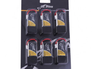 Tattu 25C 1S 3.7 v 600mah Lipo Battery Pack with Molex Plug ( 6pcs)