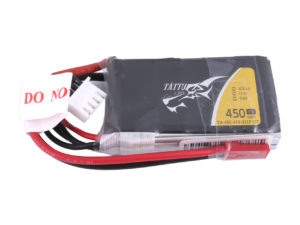 Tattu 450mAh 11.1V 45C 3S1P Lipo Battery Pack with JST-SYP Plug