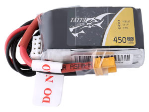 Tattu 11.1V 75C 3S 450mAh Lipo Battery Pack with XT30 Plug