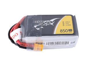 Tattu 850mAh 14.8V 75C 4S1P Lipo Battery Pack with XT30 plug