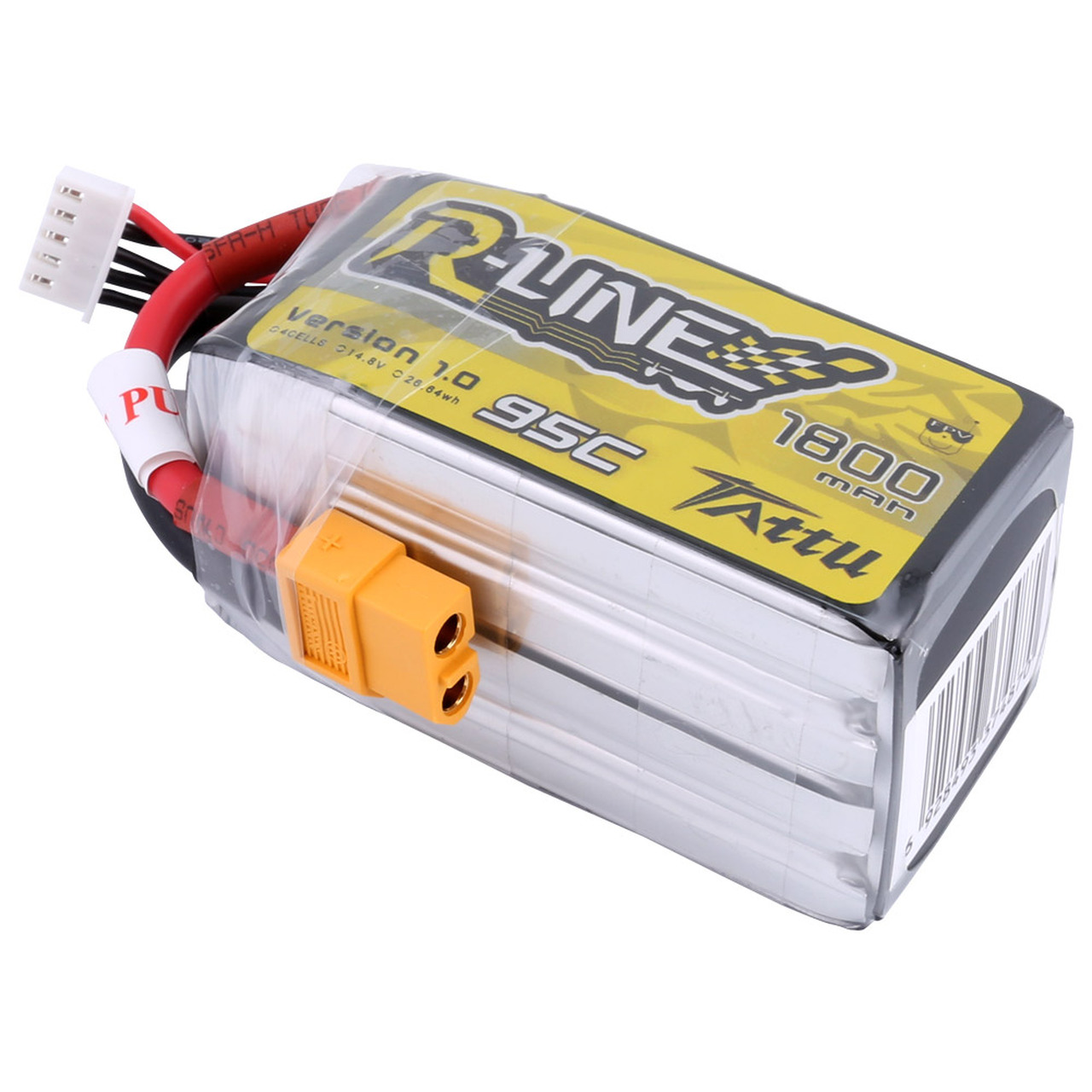 Tattu R-Line 1800mah 4S 95C FPV Lipo Battery with XT60 Plug - Image 4