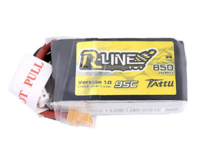Tattu R-Line 850mAh 14.8V 95C 4S1P Lipo Battery Pack with XT30 Plug