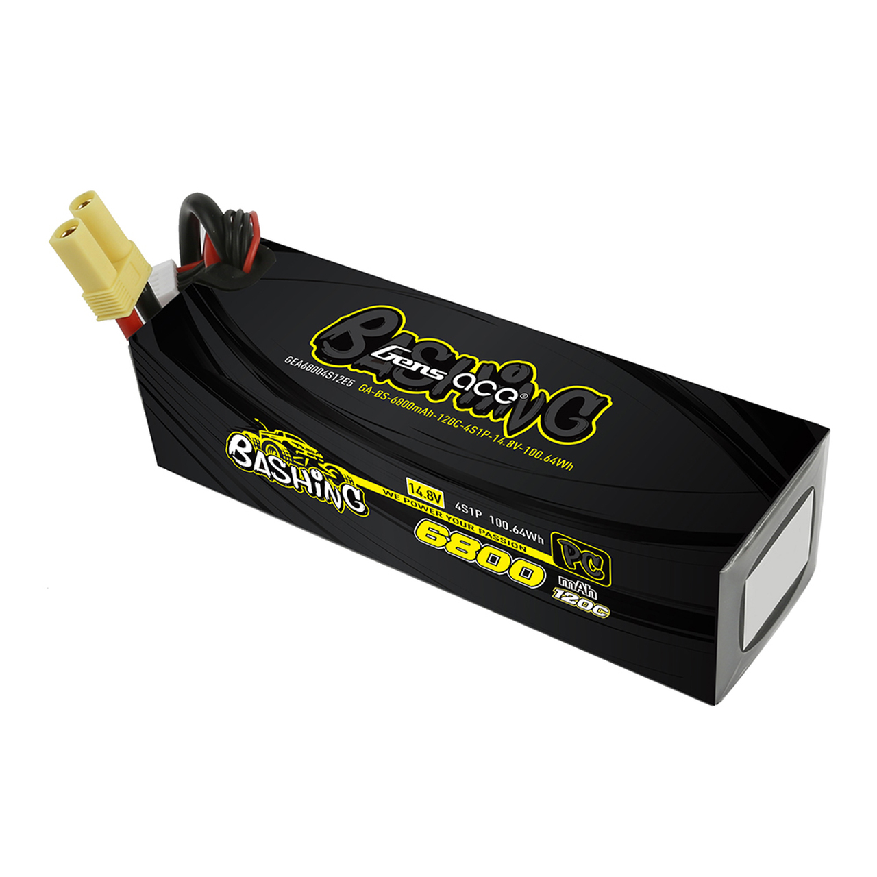 Gens Ace Bashing Series 6800mAh 14.8V 120C 4S1P Lipo Battery Pack With EC5 Plug - Image 5